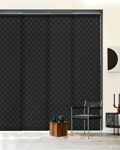 GoDear Design Persianas de riel de panel deslizante ajustable, se adapta a ventanas, puertas de patio, puertas corredizas de vidrio, puertas de