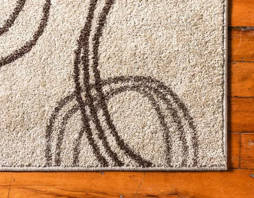 Vista 8 de Unique Loom - Tapete con diseño abstracto, informal, moderno y contemporáneo de la colección otoñal, rectangular de 2 x 3 pies, diseño con círculos