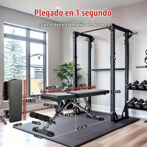 Vista 6 de BARWING 900LBS Adjustable Workout Bench for Home Gym, Flat Foldable Weight Bench For Home Gym, 2025 Upgraded Adjustable Bench Press Set, Incline