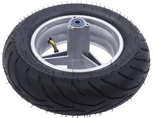 Neumático de rueda trasera 110/50-6.5 para mini-motor, bicicleta cohete, 49 cc, tubo de cubo de llanta, repuesto de llanta trasera, color negro