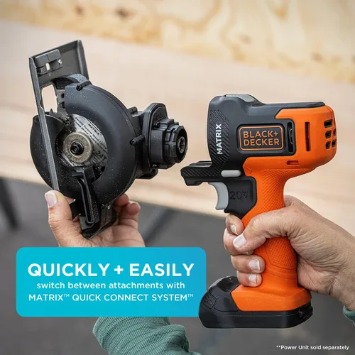 Vista 3 de BLACK+DECKER Accesorio de matriz, sierra de corte con bolsa de herramientas con cremallera de boca ancha de 16 pulgadas (BDCMTTS y BDST500002APB)