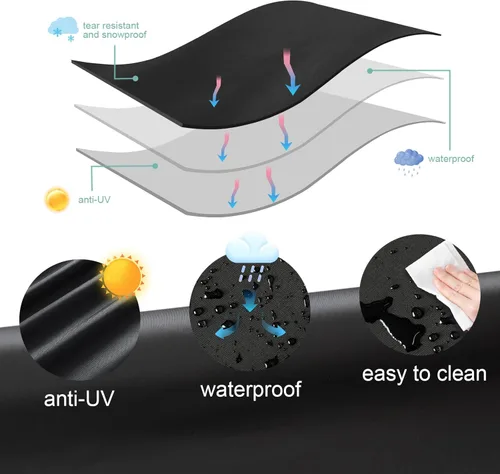 Vista 3 de Luv4babe Funda para sofá biplaza para exteriores, resistente a la intemperie e impermeable, funda de sofá y sofá para exteriores de 58 pulgadas