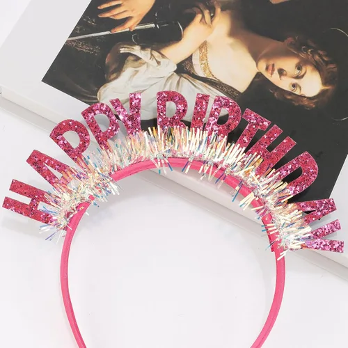 Vista 6 de COCIDE Diademas de cumpleaños para mujer, diadema de cumpleaños para niñas, tiaras de cumpleaños para niñas, coronas de feliz cumpleaños