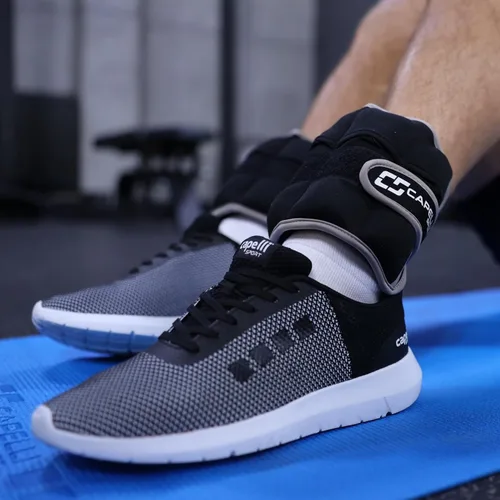 Vista 4 de Capelli Sport Ankle and Wrist Weights, Adjustable Level Leg and Arm Weights, Black, 10 lbs, Set of 2