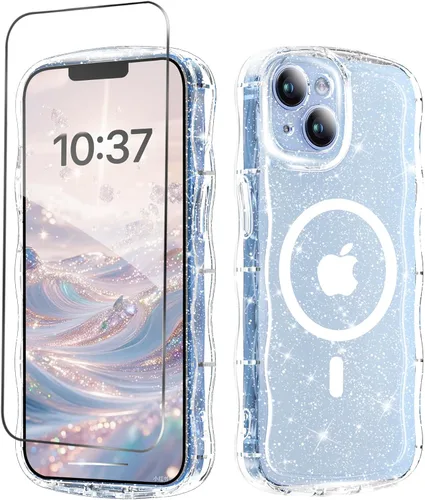 Vista 18 de MIODIK - Funda compatible con iPhone 13 Pro, con protector de pantalla + protector de lente de cámara, funda transparente protectora y a prueba