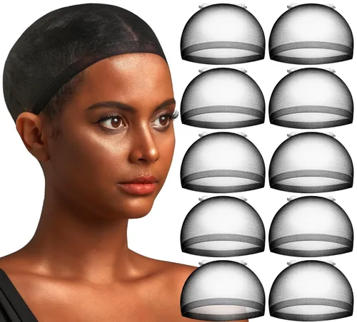 Vista 8 de Teenitor 20 gorras de peluca HD, gorras de peluca para mujer con encaje frontal, gorra de media, gorra de peluca transparente, gorras de peluca