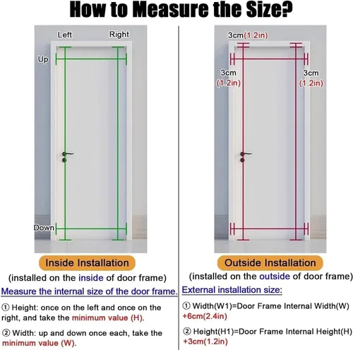 Vista 8 de Multifunctional Interior Accordion Folding Door, Aluminum Frame Room Divider, No-Drill Design for Patio, Bedroom, Bathroom, Cellular Fabric Mesh