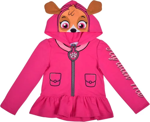 Nickelodeon Paw Patrol Girls Skye Zip Up Hoodie Costume for Toddler and Little Kids Pink