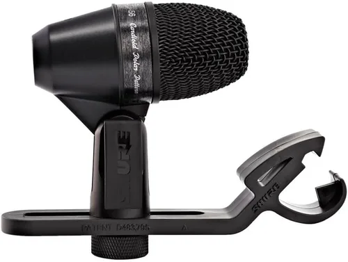 Vista 2 de Shure Micrófono dinámico PGA56 - con patrón de captación cardioide, micrófono dinámico de trampa/Tom de montaje giratorio con montaje de tambor