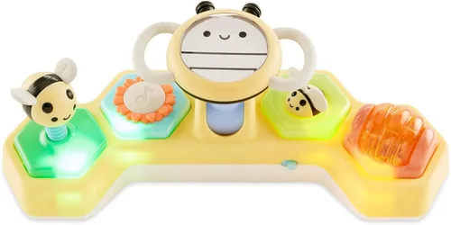 Vista 7 de Skip Hop - Set de juguete musical para bebé DJ con luces, canciones, efectos de sonido y texturas suaves, Farmstand Let The Beet Drop Set de DJ