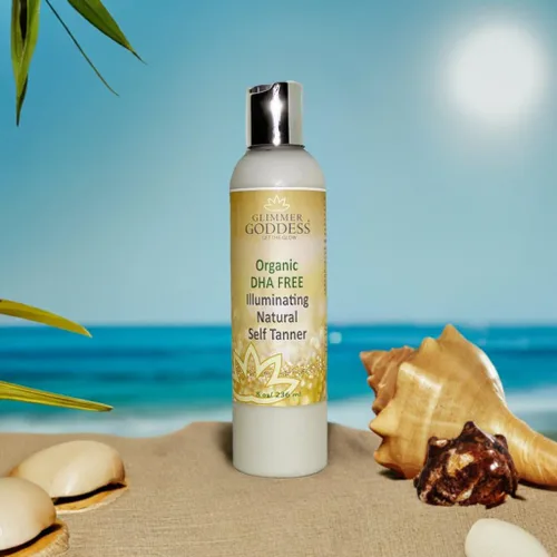 Vista 7 de Glimmer Goddess Autobronceador orgánico sin DHA - Loción bronceadora sin sol (oscuro), 8 onzas