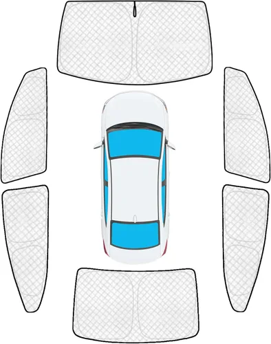 Vista 10 de KMF 6 piezas de parasoles gruesos para Mazda 3 Hatchback (No Sedán) 2014-2018 Accesorios, parasoles completos para parabrisas y ventanas de coche