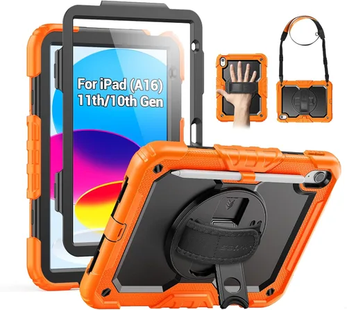 Vista 27 de SEYMAC Funda para iPad Air de 5ª/4ª generación de 10.9 pulgadas, Funda Protectora de Cuerpo Completo Resistente a Golpes con Protector de Pantalla