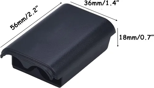 Vista 3 de Paquete de 2 fundas de batería para control inalámbrico Xbox 360, funda de repuesto compatible con Xbox 360 (negro)