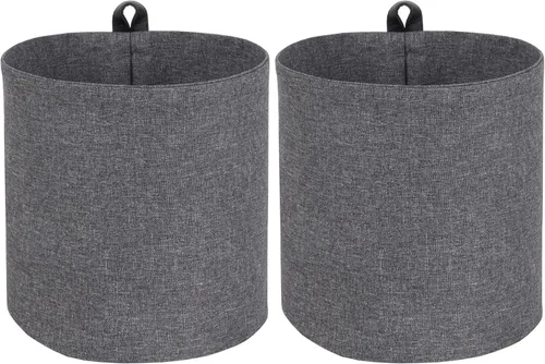 Vista 2 de Bigso Box of Sweden Soft Hang Around Hanging Storage Basket Large Beige. (Pack of 2)
