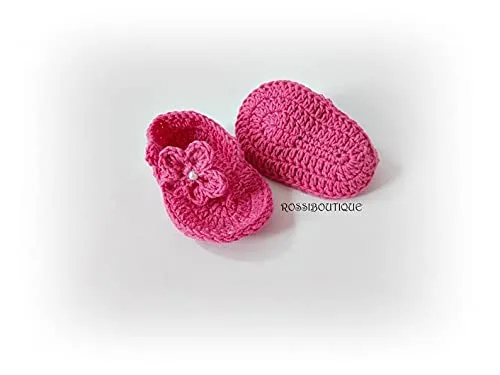 Vista 3 de Pink Baby Flip Flops, Newborn Sandals (6-9 months)
