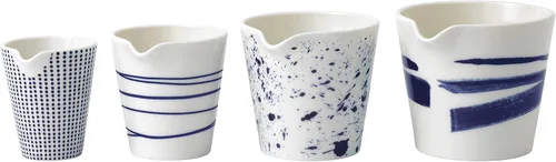 Vista 9 de Royal Doulton Pacific Dots Set de vajilla de porcelana., juego de 6 platos, Azul