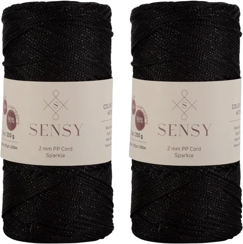 Vista 52 de Sensy Premium 2mm 229.5 metros de cuerda de poliéster 100% cordón de polipropileno Cordón de macramé 2mm Cordón para bolso de crochet Hilo