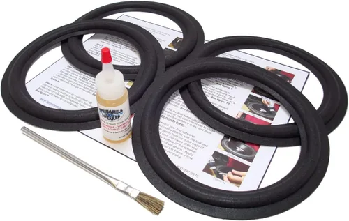 Springfield Speaker Kit de reparación de borde envolvente de espuma de 8 pulgadas, kit de 4 altavoces, para Infinity Alpha, Beta, Delta, Kappa 6.1,