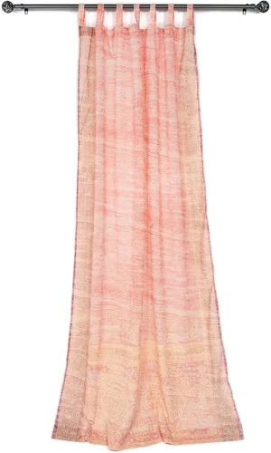 Cortinas coloridas Sari que filtran la luz, cortinas bohemias, panel de dosel de cama, tapiz de pared o tratamiento de ventana para dormitorio o