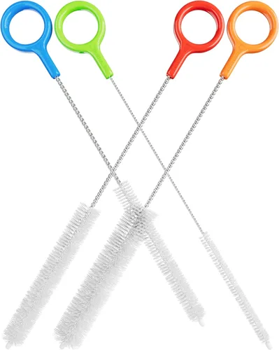 Vista 11 de Buenalife Juego de cepillos de limpieza resistentes de 8 piezas - Limpiadores de pajitas extra largas para pajitas reutilizables de metal