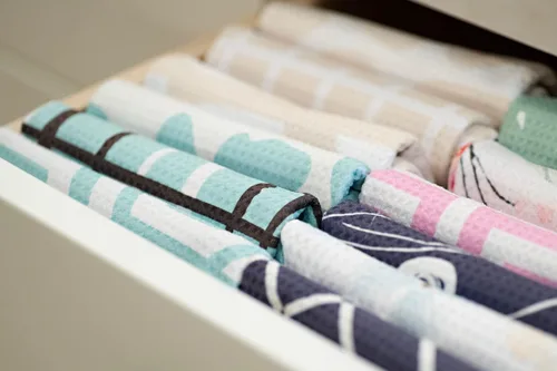 Vista 7 de Desert Aqua Paños de cocina con tejido de gofre, paquete de 5, altamente absorbentes, de secado rápido, paño de limpieza de microfibra suave de alta