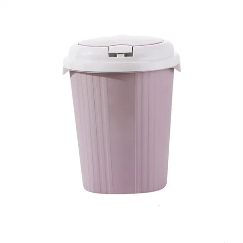 Vista 11 de Bin 8L/16L Large-Capacity Household Garbage Can Office Bedroom Plastic Garbage Can with Cover Trash Can Kitchen Bathroom Bin