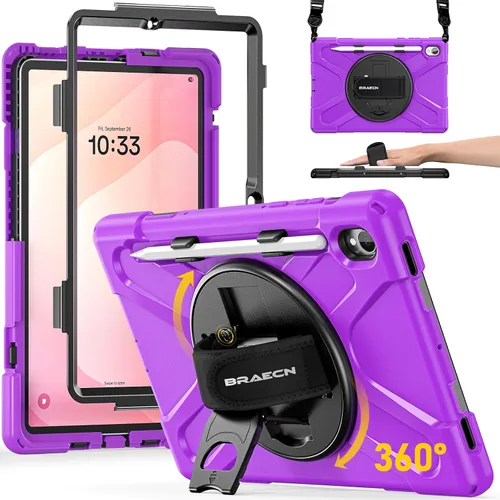 Vista 10 de BRAECN Funda para Samsung Galaxy Tab S10/9/8 Ultra: 14,6 pulgadas Negro