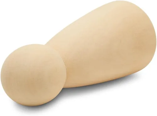 Vista 4 de Muñecas grandes de madera de 5-12 pulgadas, con forma de mamáángel, paquete de 5 muñecas de madera sin terminar de abedul para pintar, por