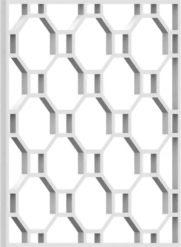 Vista 11 de 7 3/8"W x 7 3/8"H x 1/4"T Extra Small Pontiac Decorative Fretwork Wood Wall Panels, Alder