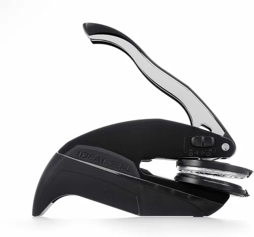 Vista 4 de Embosser de dirección con monograma personalizado, sello redondo personalizado con 50 etiquetas de sello, estilo EM002