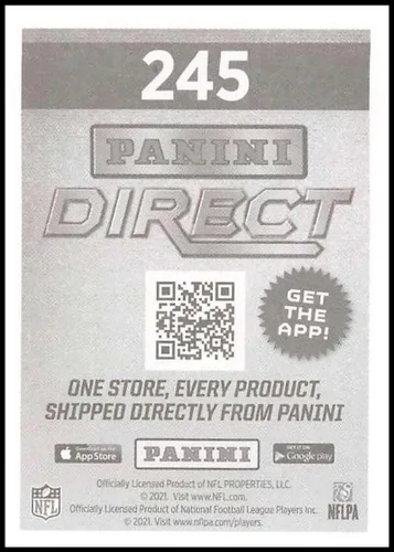 Vista 2 de 2021 Panini Stickers #245 Justin Simmons Denver Broncos NFL Football Mini Sticker Trading Card