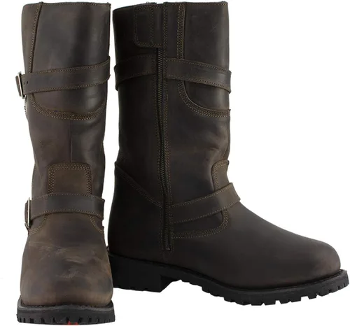 Vista 4 de Milwaukee Leather MBM9063 - Botas clásicas de ingeniero para hombre, color marrón envejecido, talla 9