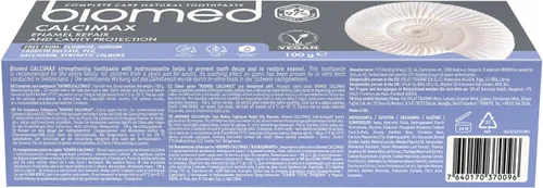 Vista 3 de Biomed Calcimax - Pasta de dientes natural - Sin sls, sin flúor - Fortalecimiento (1 paquete)