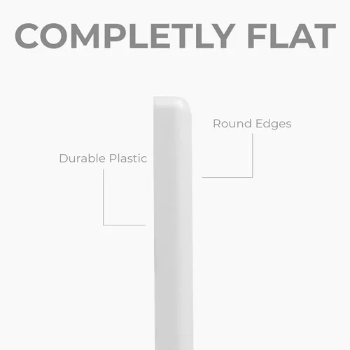 Vista 4 de Cubierta cuadrada de ventilación de aire de 4 x 4 pulgadas (tamaño exterior) - Deflector de ventilación de plástico blanco - Malla de pantalla