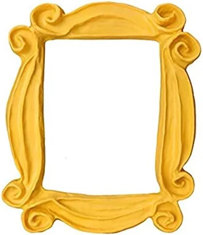 Hecho a mano con amor por Fatima. Como se ve en la puerta de Mónica. Tiene cinta adhesiva en la parte posterior. Marco amarillo para tu mirilla.