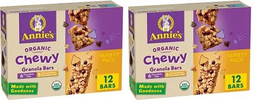Vista 11 de Annie's Barras de granola masticables orgánicas, chispas de chocolate, 12 unidades (paquete de 6)