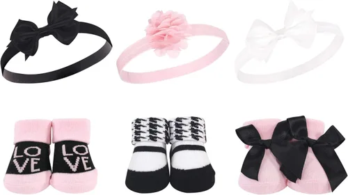 Vista 8 de Hudson Baby Conjunto de regalo de diadema y calcetines para niña