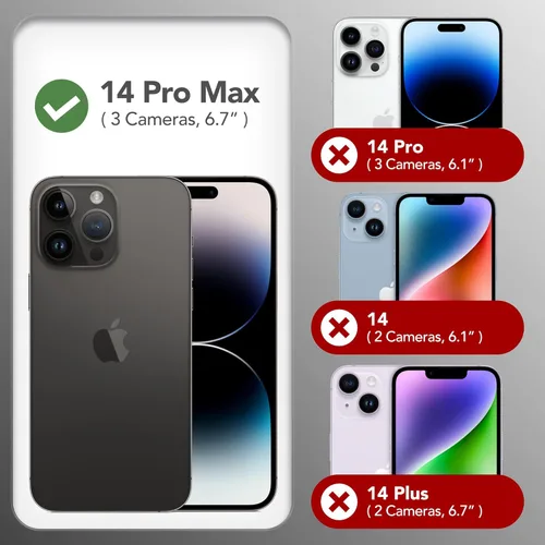 Vista 249 de GONEZ Funda magnética para iPhone 14, compatible con Magsafe, con protector de pantalla + protector de cámara, forro de microfibra antiarañazos