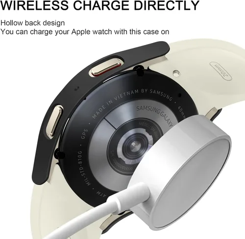 Vista 6 de Tobfit Paquete de 3 fundas protectoras de pantalla para Samsung Galaxy Watch 5/Galaxy Watch 4 de 1.575 pulgadas, carcasa rígida de policarbonato