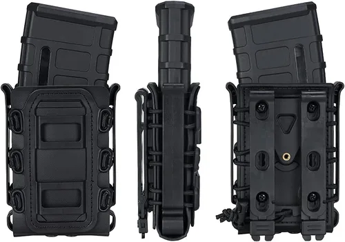 Vista 2 de IDOGEAR Mag Pouch 0.219 in Rifle Magazine Bolsas 0.300 in Molle Softshell Universal Mag Carrier para M4 AR15 M16 AK Magainzes