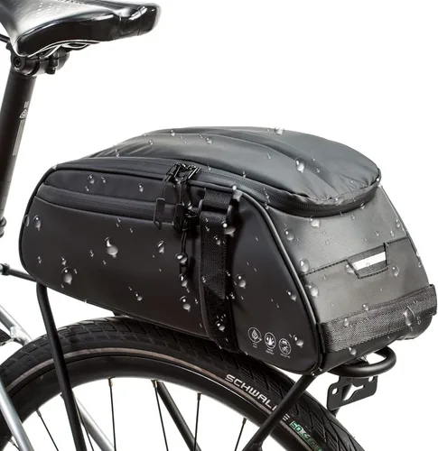 ZIMFANQI Bolsa trasera para bicicleta reflectante, resistente al agua, bolsa de almacenamiento para maletero de bicicleta, bolsa de transporte para