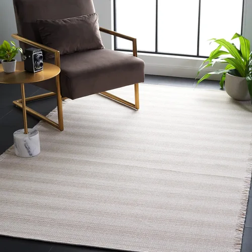 Vista 9 de SAFAVIEH Augustine Collection - Alfombra para pasillo, 2 x 9 pies, diseño de flecos de algodón a rayas, no desprende pelusa y es de fácil cuidado