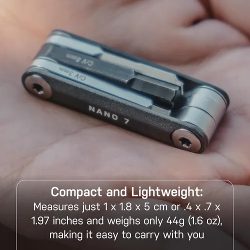 Vista 5 de Topeak Nano 7 Multi-Tool - Herramienta portátil compacta hecha por CNC con 7 funciones - Nano 7 (7 funciones)