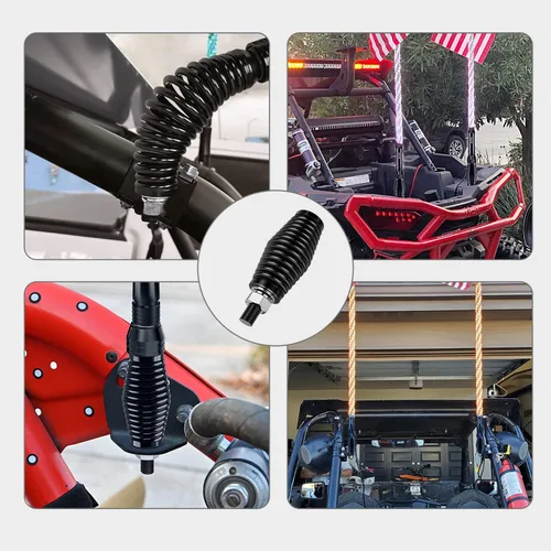Vista 7 de Nilight 2 piezas de base de montaje de resorte de barril resistente para luz de látigo ATV UTV RZR SXS Can Am Camión Jeep todoterreno