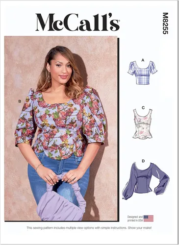 McCall's Misses/Plus Size TOP/Vest Kit de patrón de costura, multicolor