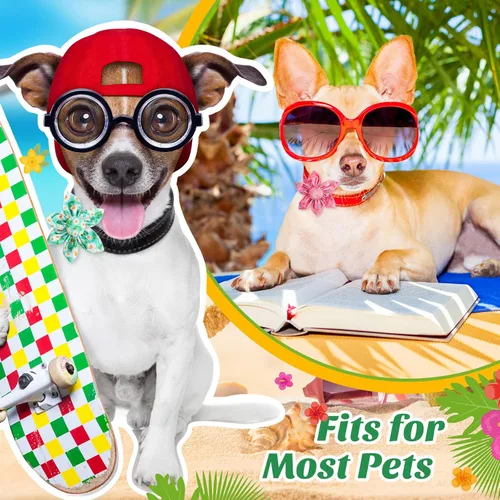 Vista 7 de Sanwuta 36 piezas de collar de perro de flores accesorios para mascotas, collar ajustable para perro, accesorio de otoño de flores para gatos