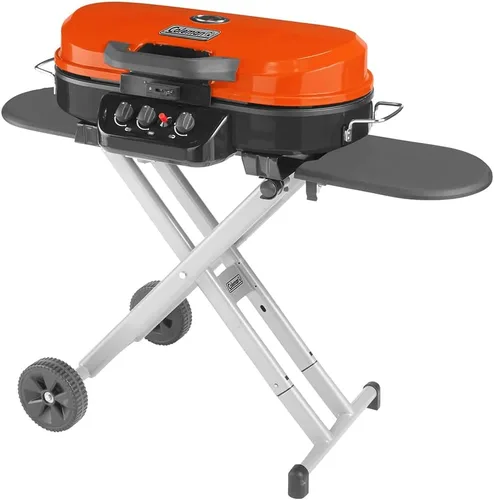 Vista 7 de Coleman RoadTrip 285 - Parrilla portátil de pie de propano con 3 quemadores ajustables e ignición instantánea, 20,000 BTU de potencia para cocinar
