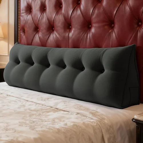 Vista 69 de WOWMAX - Almohada grande triangular con respaldo para cabecera, almohada de posicionamiento para lectura en forma de cuña, con funda extraíble