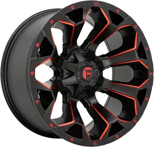 Vista 3 de FUEL D787 Assault 17x8.5 5x4.5"/5x5" +14mm Llanta de Rueda Negra/Roja 17" Pulgada D78717852652